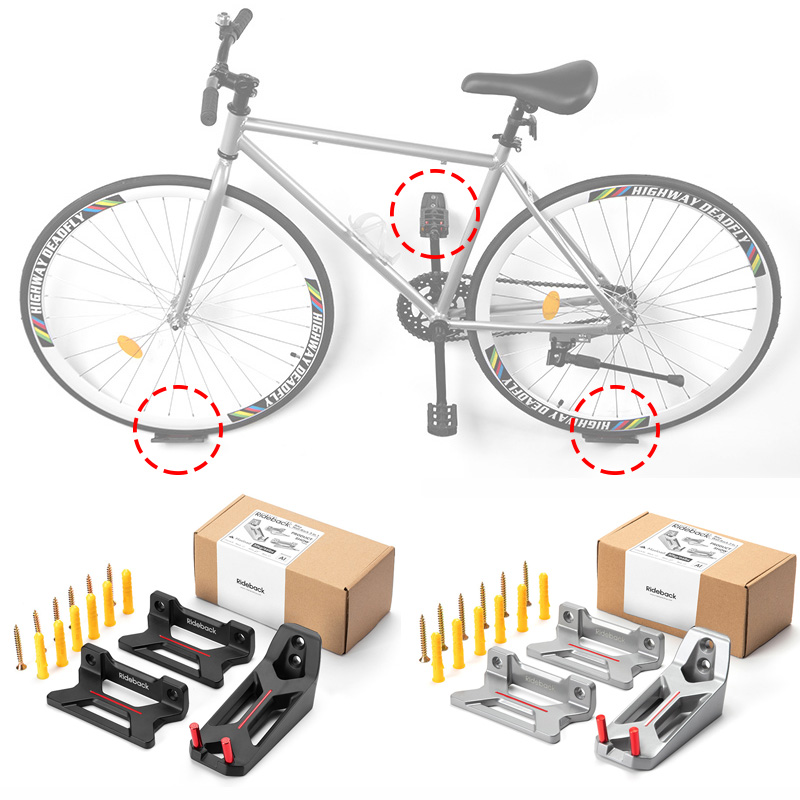 Cycling Gear Wall Hanger - 3 piezas de soporte para bicicleta,