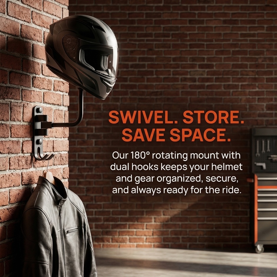 Cycling Gear Wall Hanger - Soporte para Casco de Aleación de